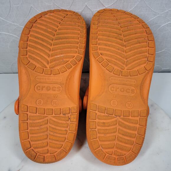 Crocs Ralen Classic Clog Unisex M8 W10 Orange Slip On Lightweight Casual Beach - Picture 10 of 13